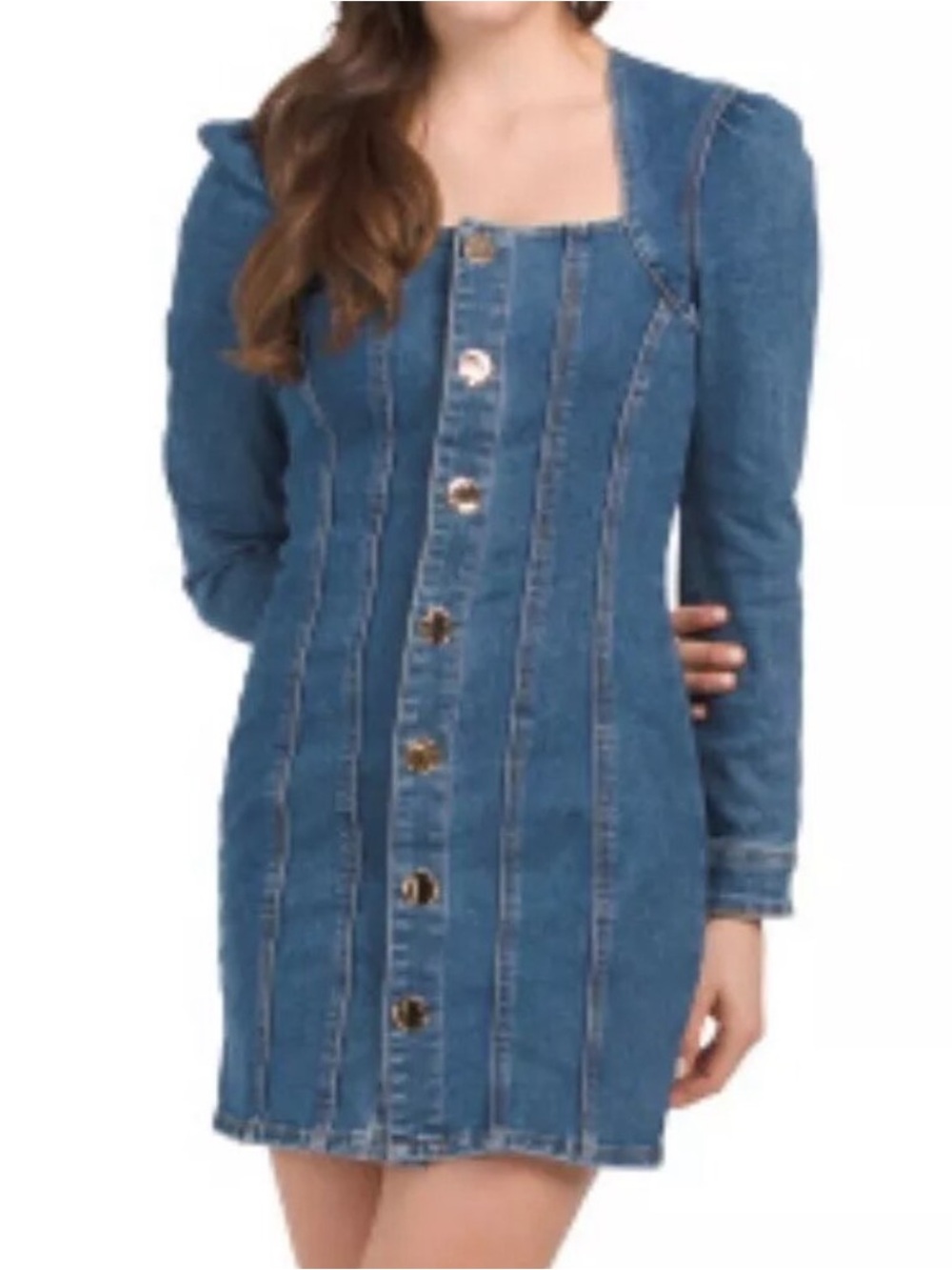 House of Harlow 1960 x Nicole Richie Denim Mini Dress Size 8